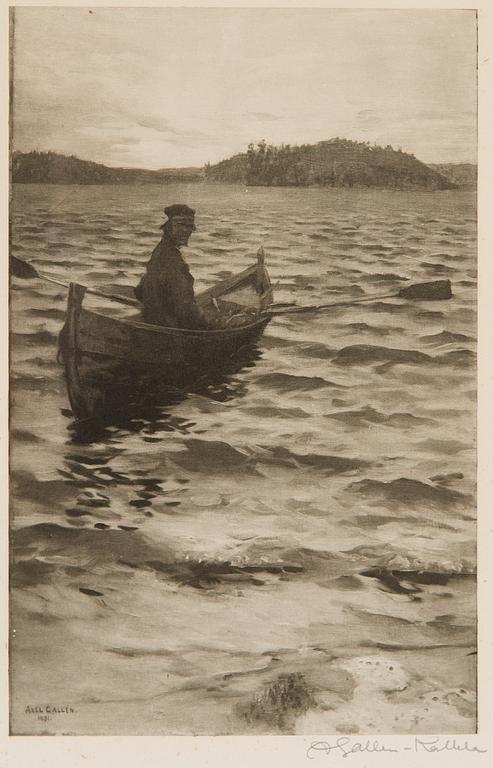 Akseli Gallen-Kallela, Rowing to the Shore.