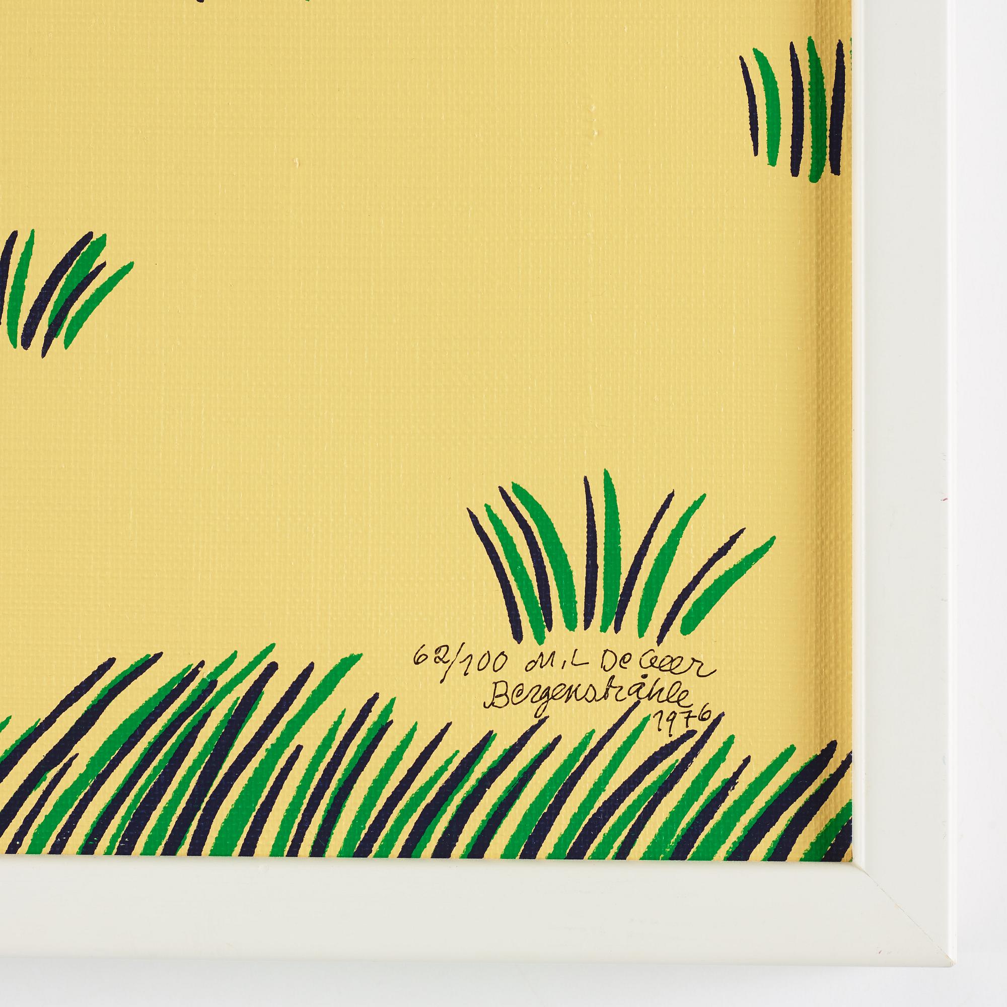 Marie-Louise Ekman, silkscreen på duk, signerad, daterad 1976, numrerad 62/100.