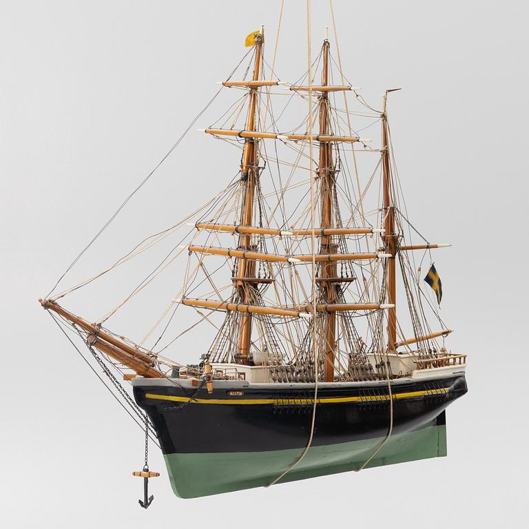Skeppmodell, 1900-talets mitt.