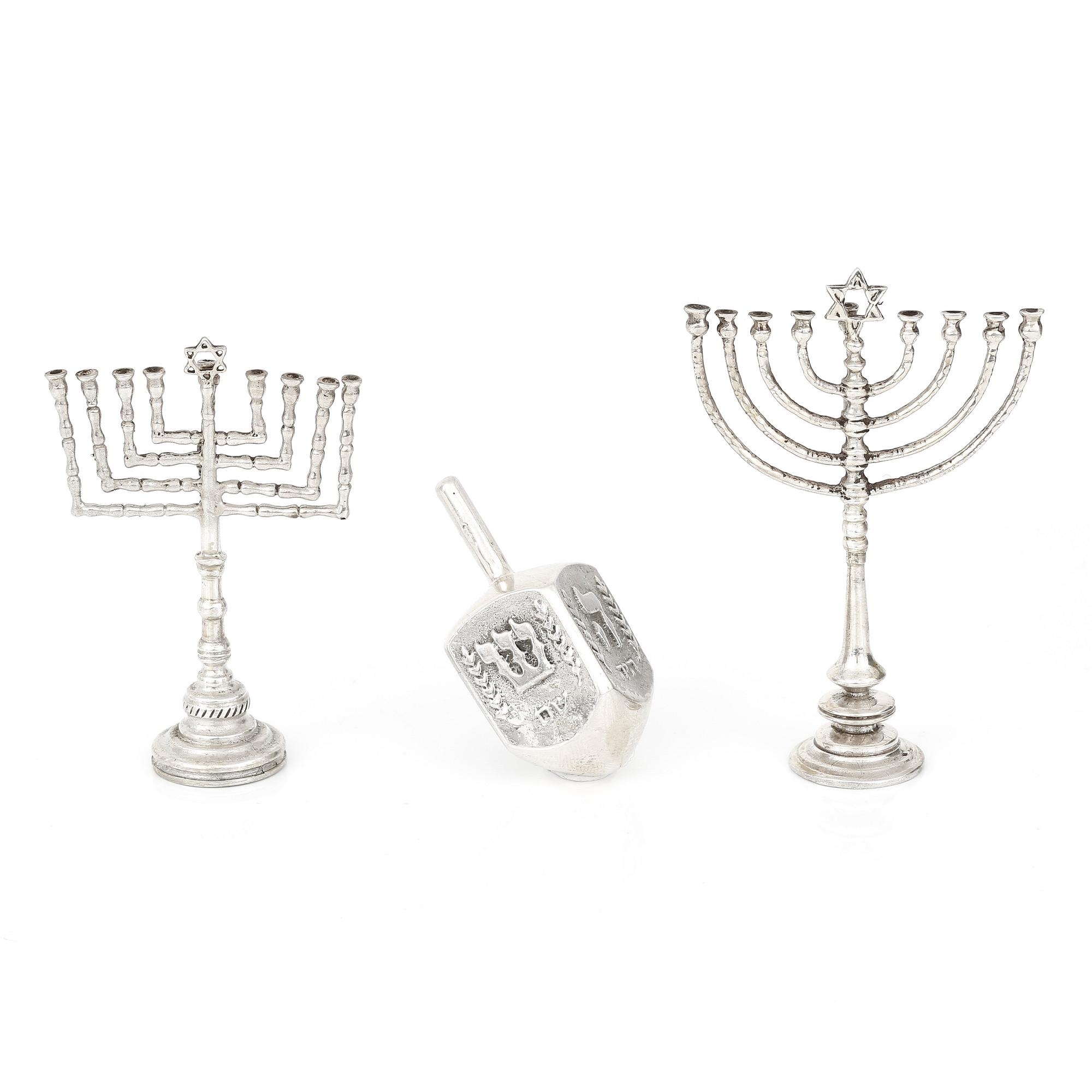 PARTI JUDAICA, 3 delar silver, 1900-tal. Vikt ca 52g.