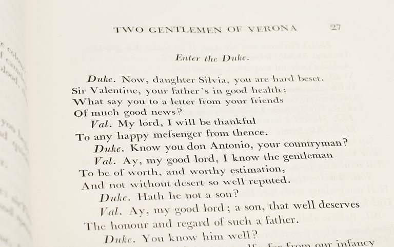 WILLIAM SHAKESPEARE (1564-1616), vol I-IX, "The Dramatic Works of Shakespeare, London 1802.