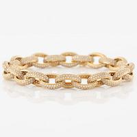 Bracelet, 18K gold with octagon-cut diamonds.