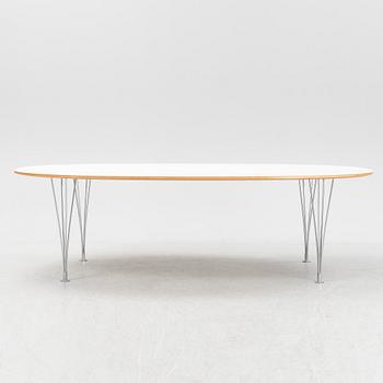 A Super ellpitical dining table, by Bruno Mathsson and Piet Hein for Fritz Hansen dated 2008.