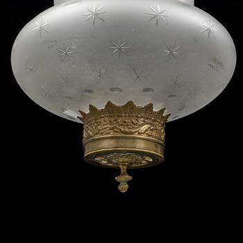 An empire ceiling light, early part of the 19t century.