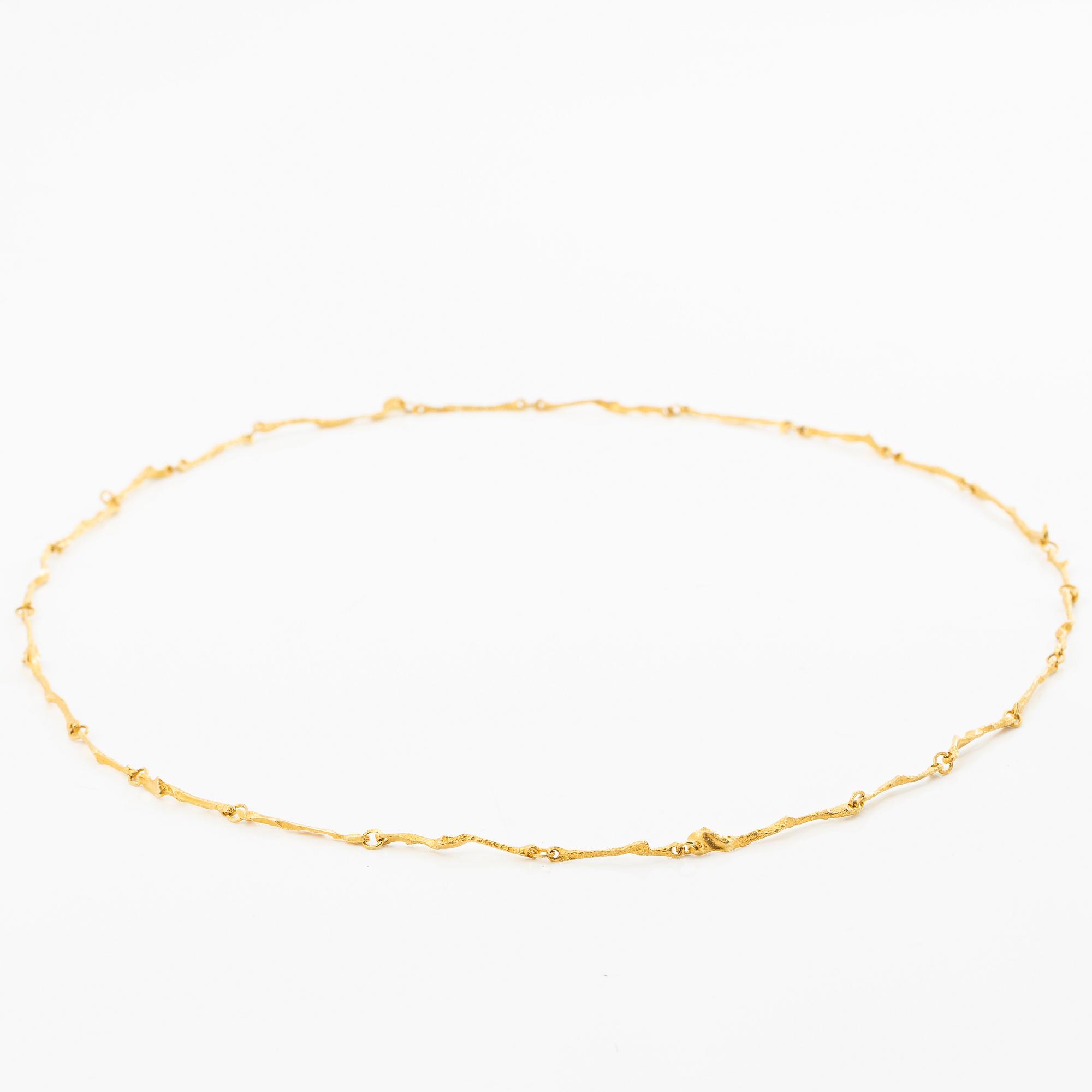 Björn Weckström, Necklace, 18K gold, for Lapponia. Finland.