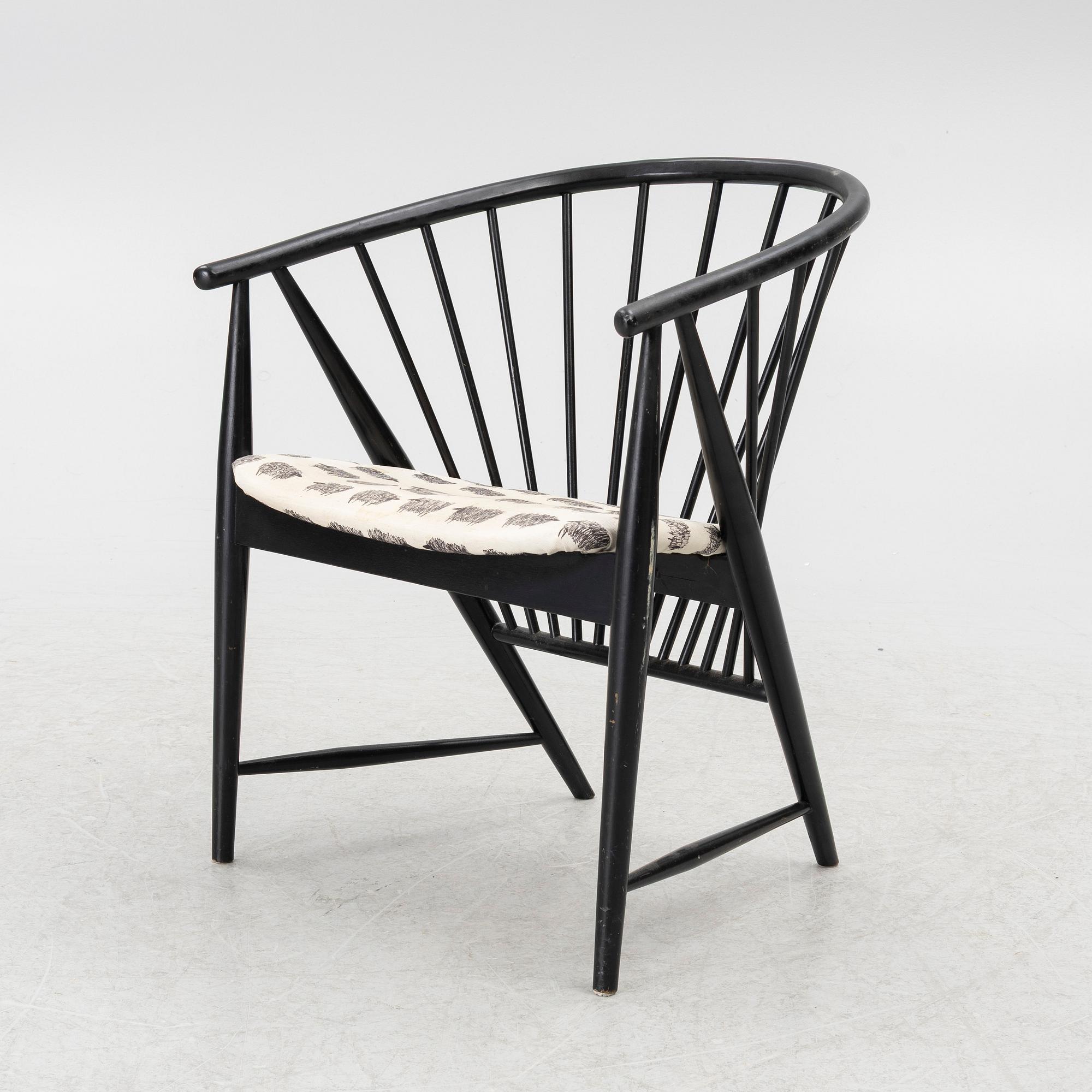 Sonna Rosén, karmstol, "Solfjädern", AB Nässjö stolfabrik, 1950/60-tal.