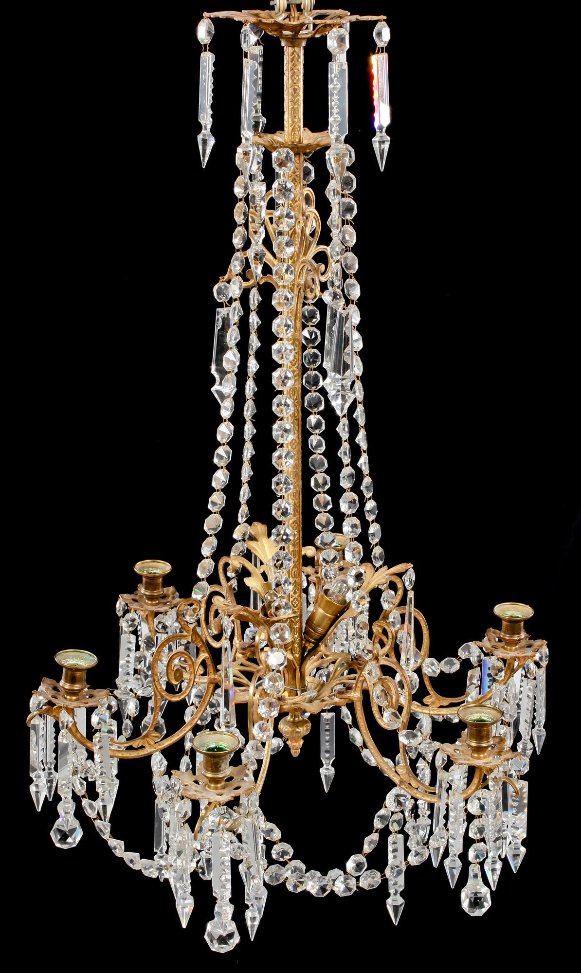 LJUSKRONA, oscariansk, 1800-talets senare del. Höjd 85 cm.