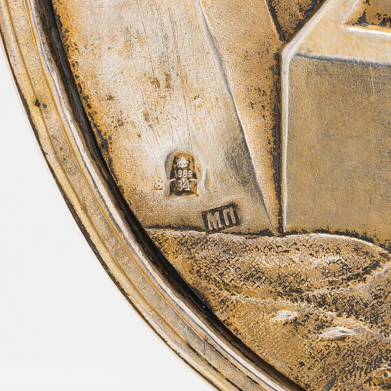 A silver-gilt icon Moskow 1882.