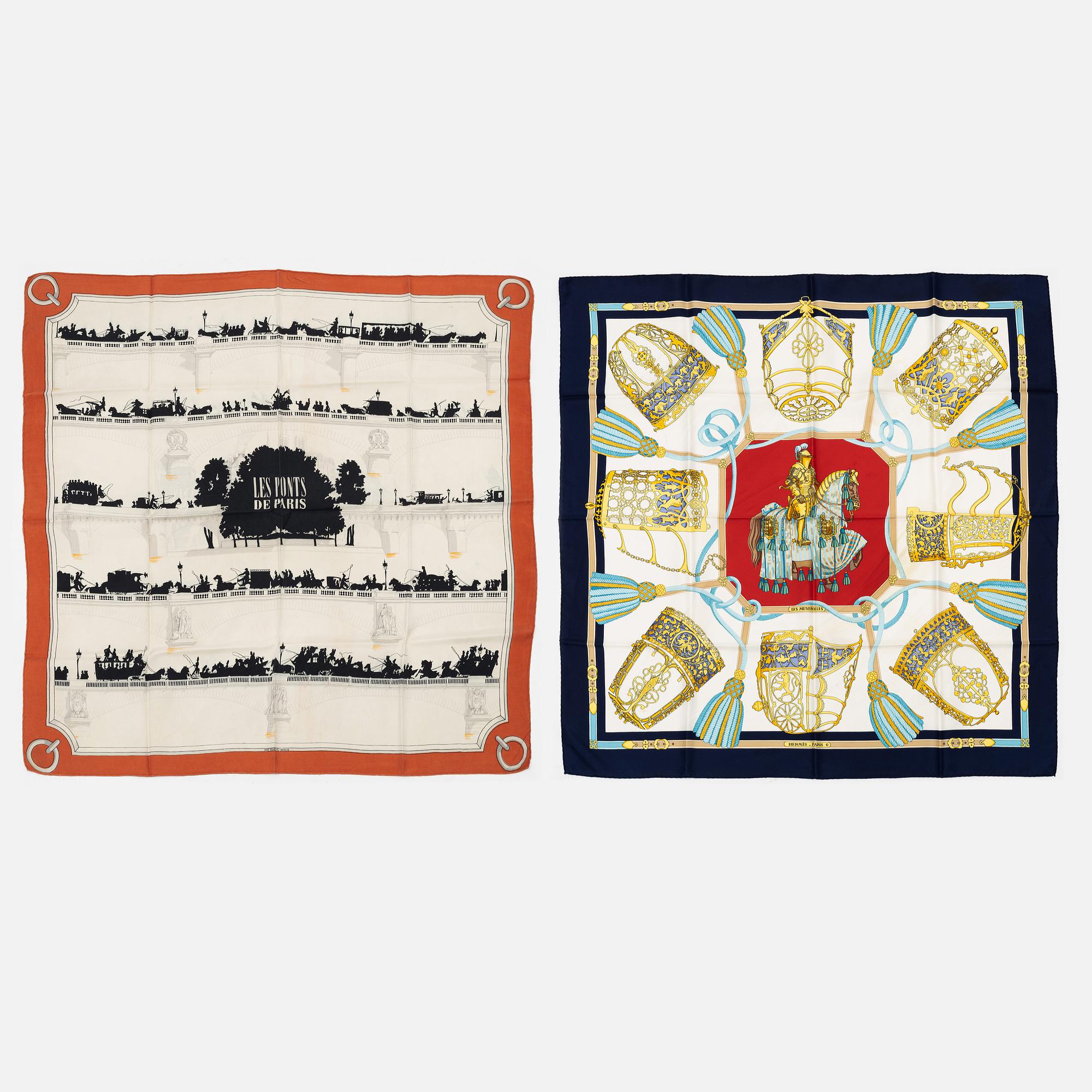 Hermès, scarves, 2 st.