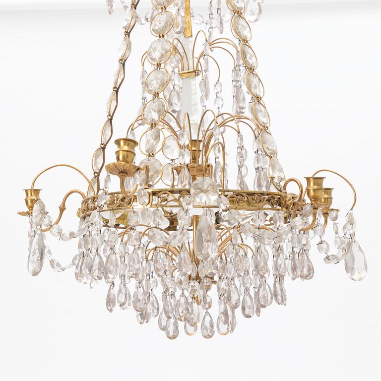 A Gustavian style chandelier, mid-20th Century.