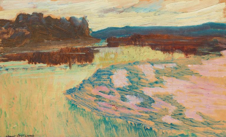 Helmer Osslund, "Norrländskt älvlandskap" (River landscape from the north of Sweden).