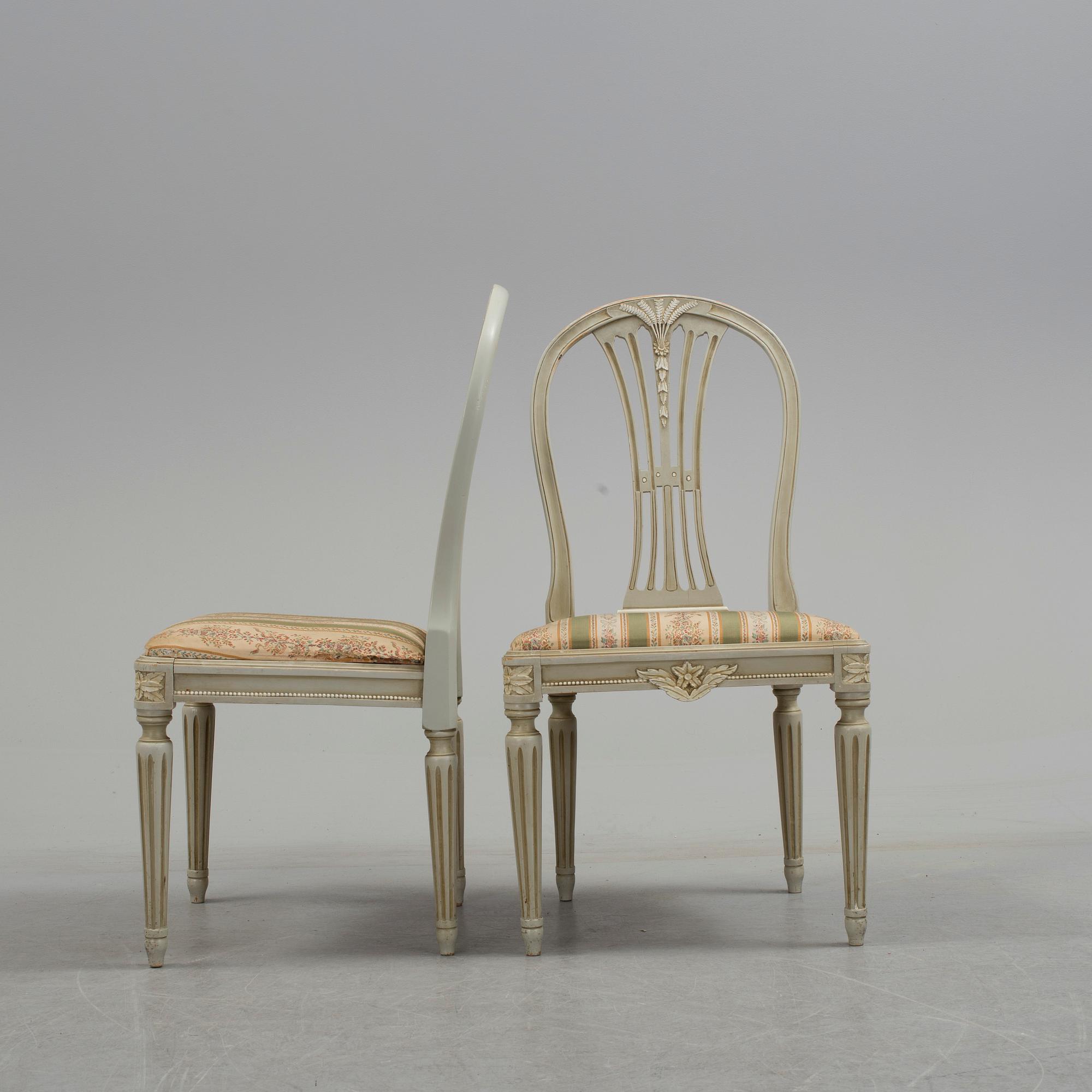 STOLAR, 10 st, gustaviansk stil, 1900-talets mitt.