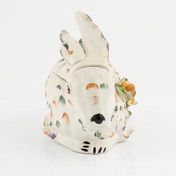Terrin med lock, flintgods, Bassano, Italien, 1900-tal.