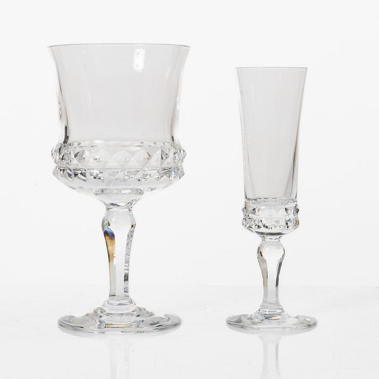 Ingeborg Lundin, a 60-piece glass service, 'Silvia', Orrefors, Sweden.