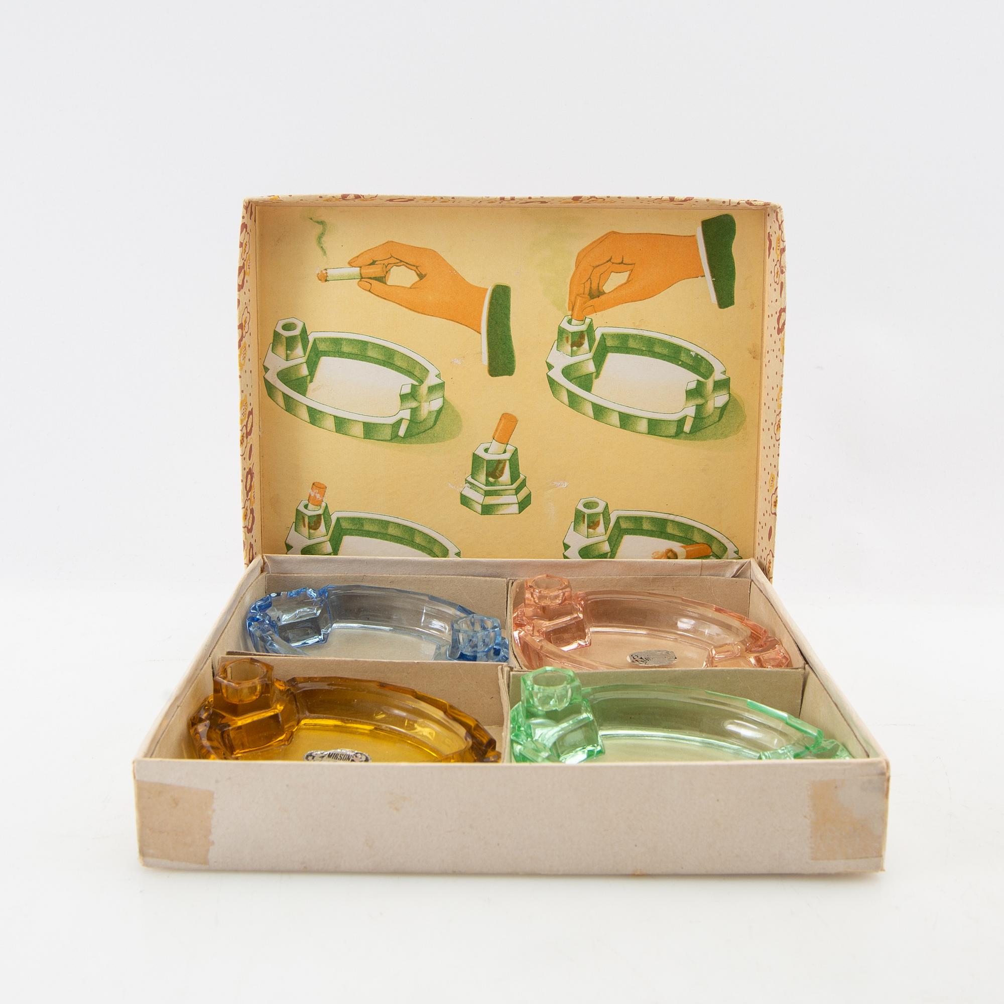 Drinking and smoking accessories, first half of the 20th century.