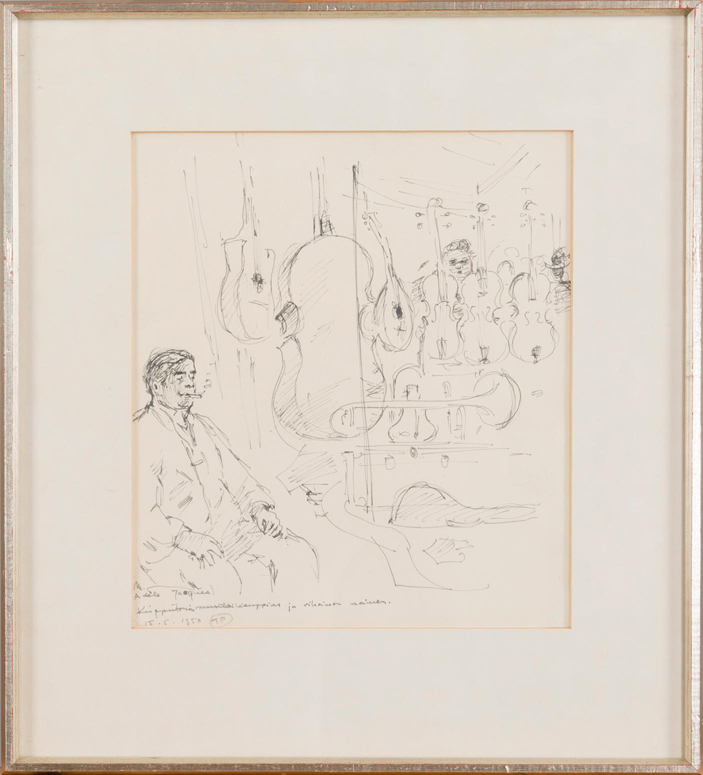 TUULIKKI PIETILÄ, teckningar, 4 st, signerade och daterade 15.5. 1950.