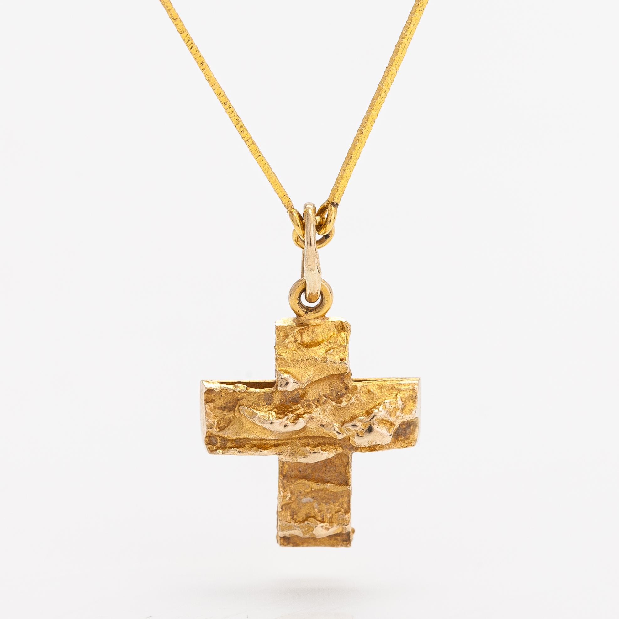 Björn Weckström, Halsband "Lappland kors", 14K guld. Lapponia 1976.