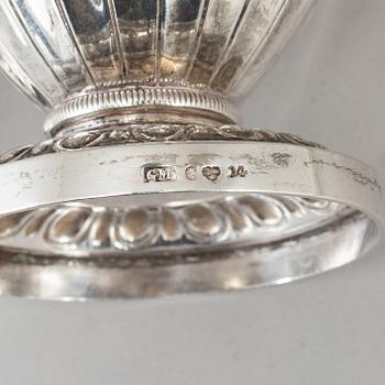 A Swedish 19th century silver coffee-pot, mark of Gustaf Mollenborg, Stockholm 1844.