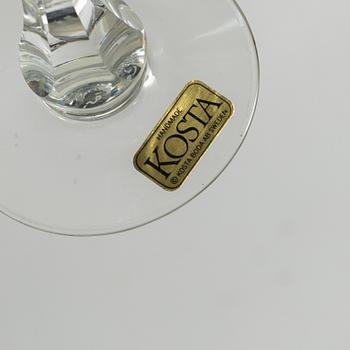 Göran Wärff, a 46 piece "Prince" glass service, Kosta Boda, Sweden, end of the 20th century.