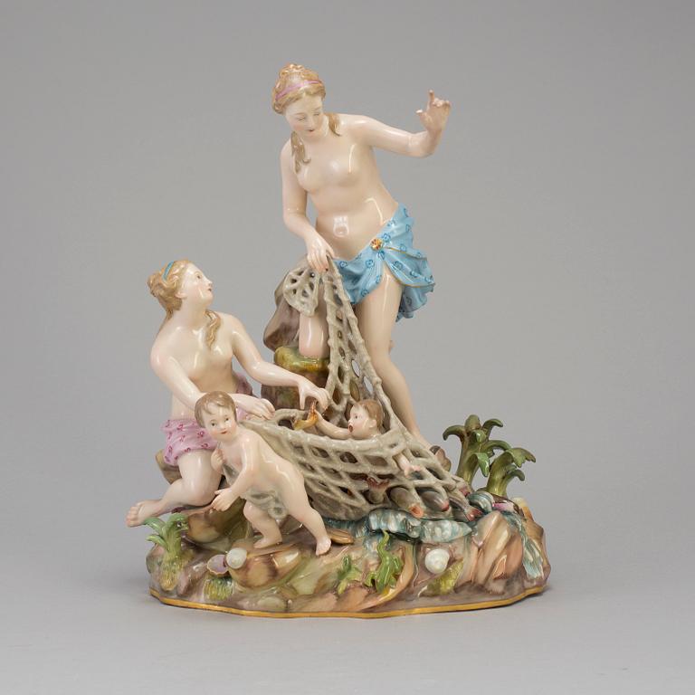 A late 19th century Meissen figurine.