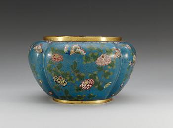 JARDINIÈRE, cloisonné, Qing dynastin, sen Qing dynasti, 1800-tal.