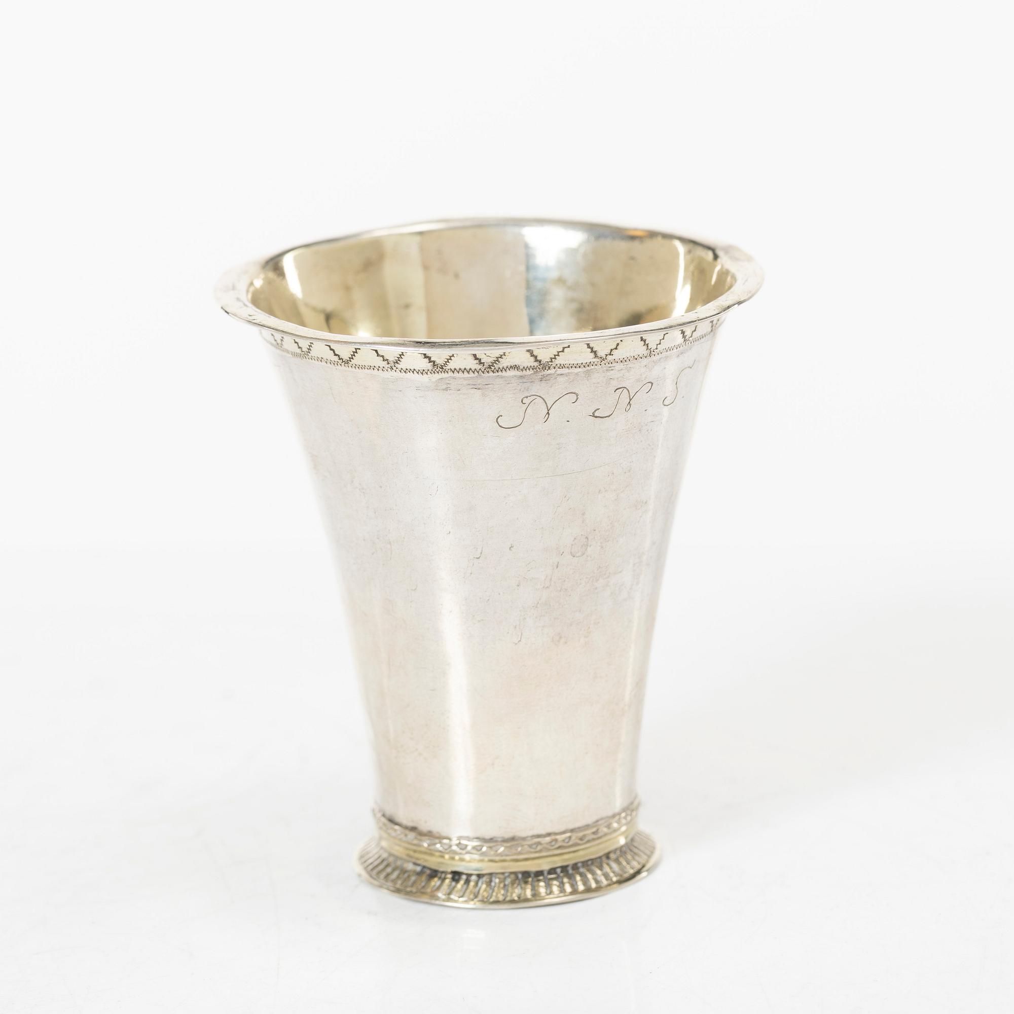 Anders Schotte, bägare, silver, Uddevalla 1777.