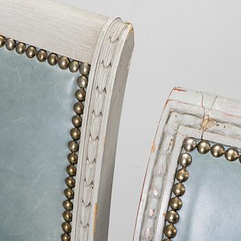 A set of 4 similar, Empire style chairs, second half of the 20th century.