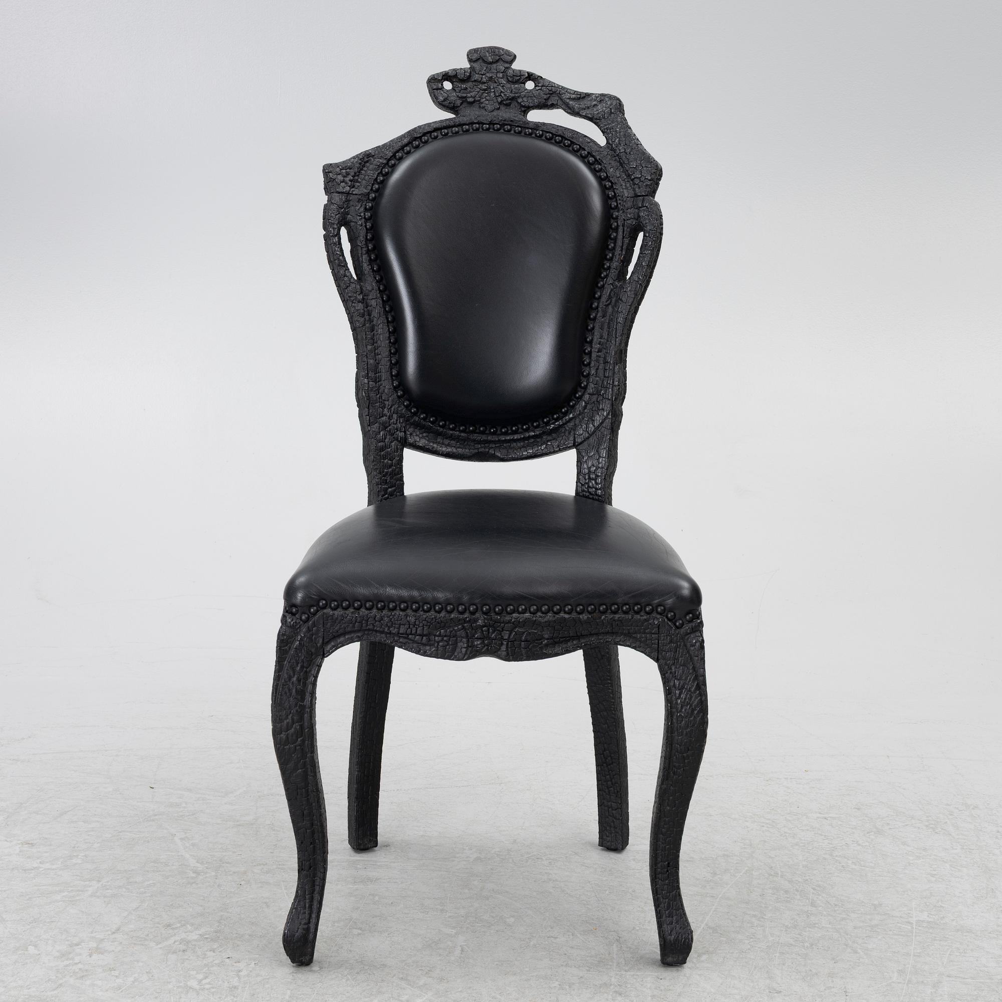 Maarten Baas, chairs 4 pcs, "Smoke Chair", Moooi.