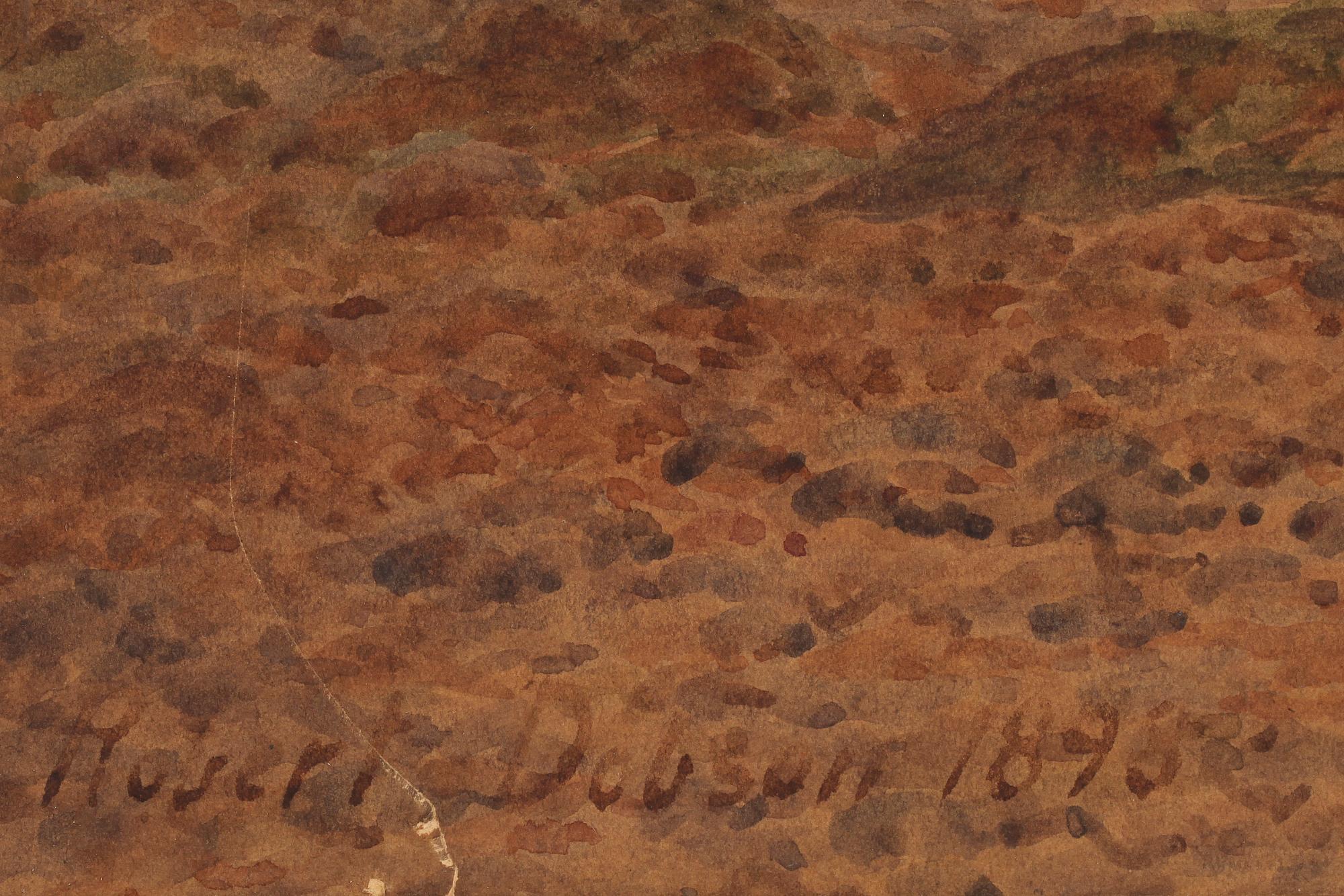 OKÄND KONSTNÄR, akvarell, sign Robert Dobson, 1896.