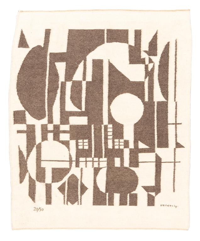 Victor Vasarely, a tapestry, "Anadyr", flat weave, ca 199 x 155-163,5 cm, woven signature Vasarely and numbered 20/50.