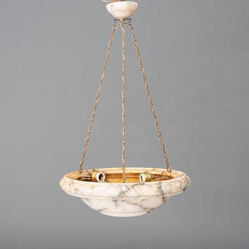 An alabaster ceiling lamp, 1920s.