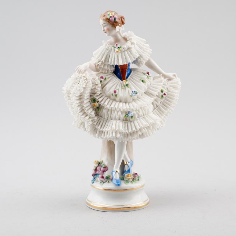 FIGUR, porslin, Sitzendorf, Tyskland, 1900-talets första hälft.