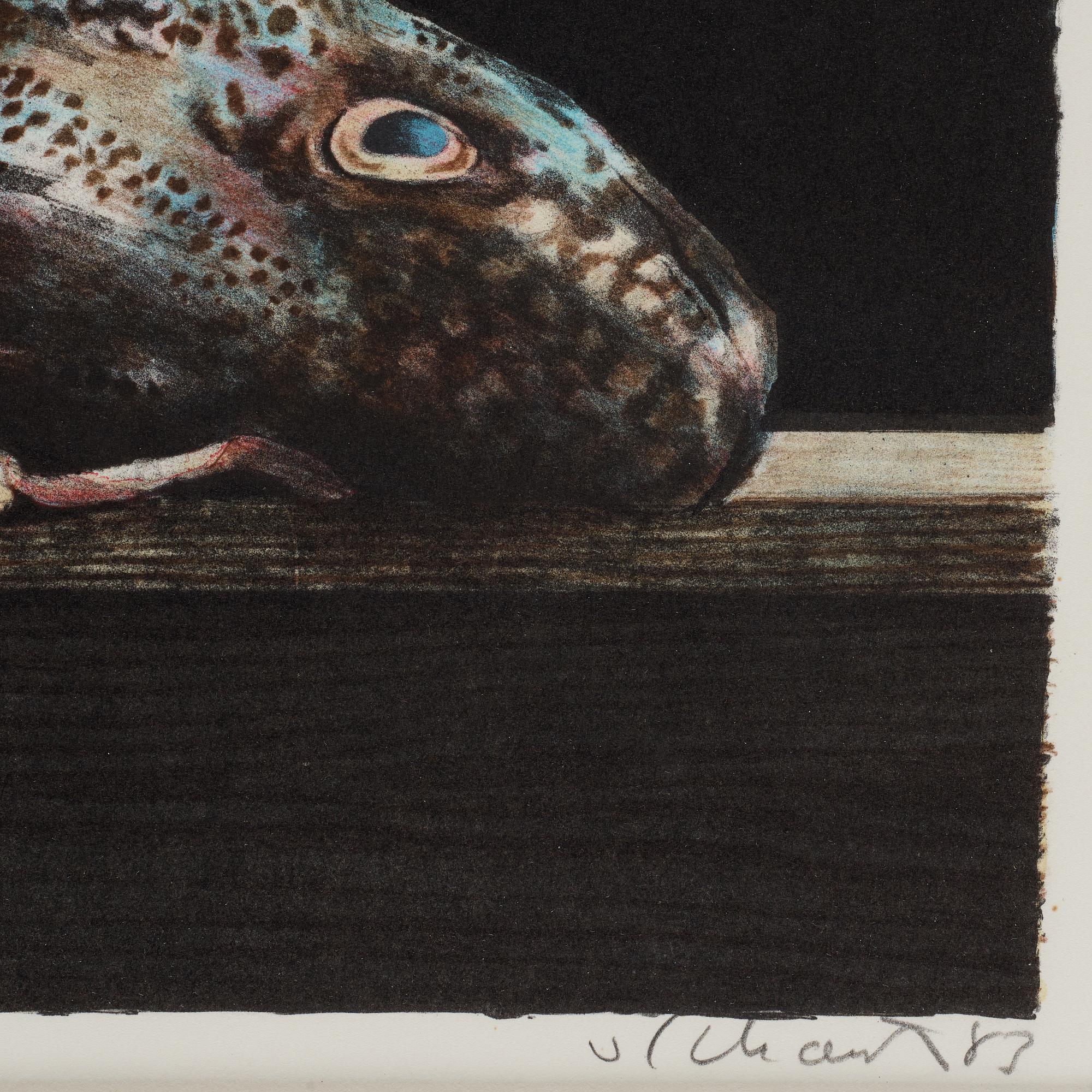 Philip von Schantz, lithograph in color, signed, EA-edition, dated -83.