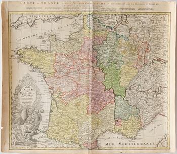 JOHANN BAPTIST HOMANN, three hand coloured maps, 18th Century.
