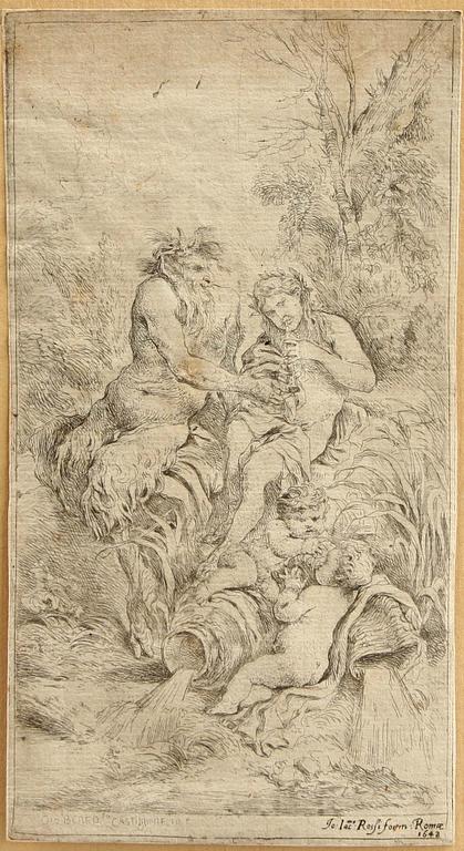 GIOVANNI BENEDETTO CASTIGLIONE, kopparstick, 1642.