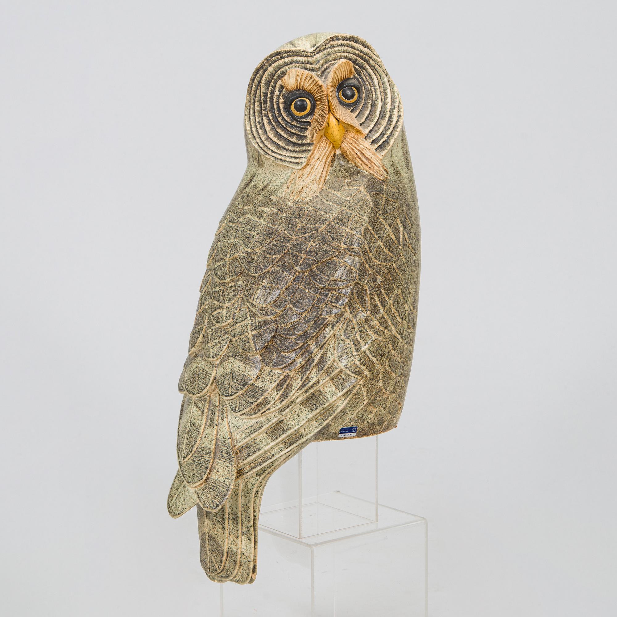 Paul Hoff, sculpture, "Strix Nebulosa No 103", Gustavsberg studio, Sweden, 1985.