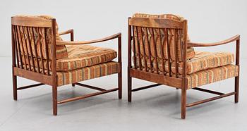 FÅTÖLER, ett par, Danmark, 1950/60-tal.