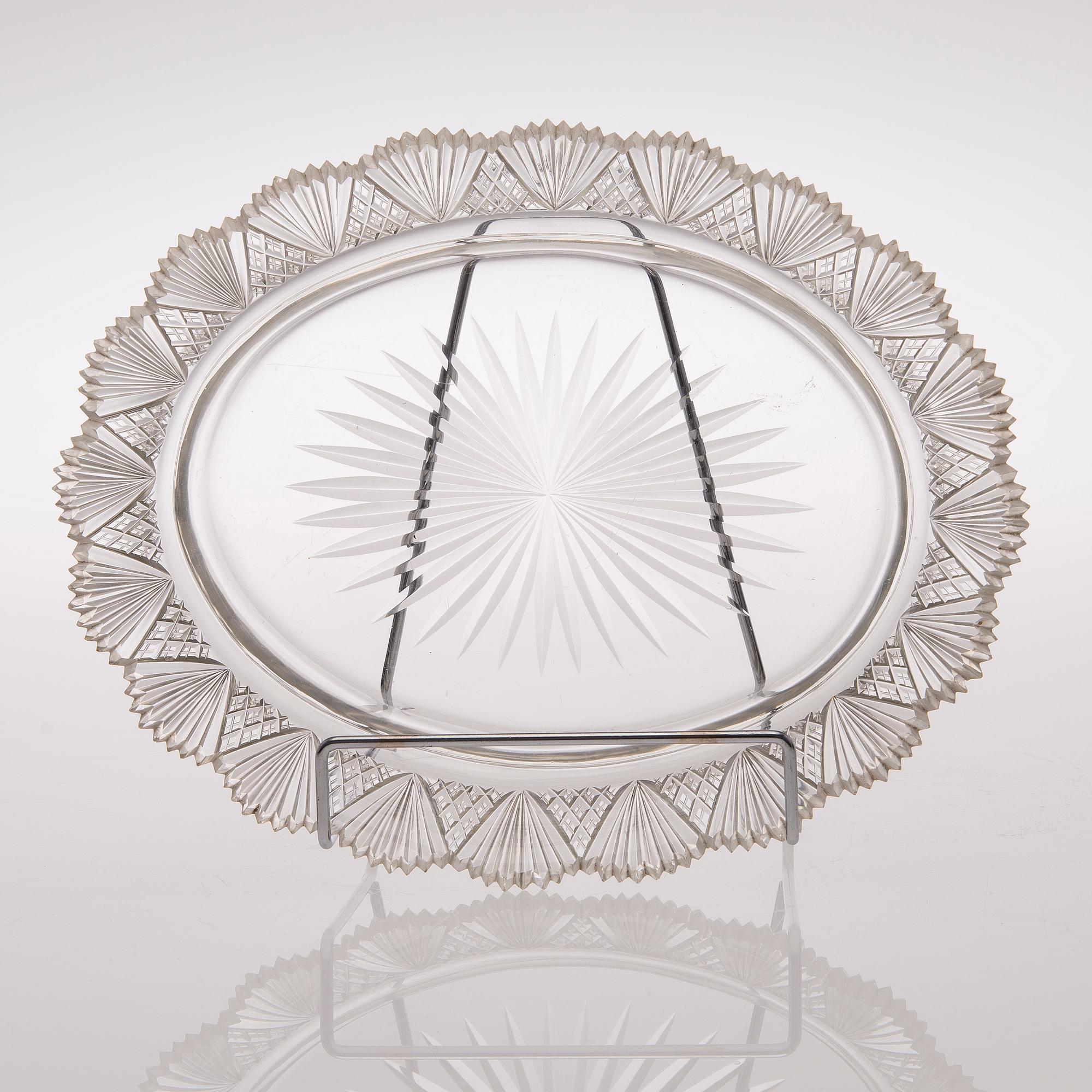 JARDINJÄR, silver och glas, Gustav Lindell, Tammerfors 1898.