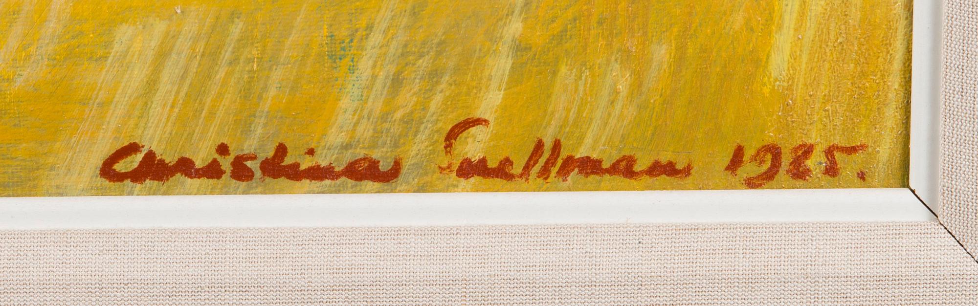 CHRISTINA SNELLMAN, oil on canvas, signed and dated 1985.