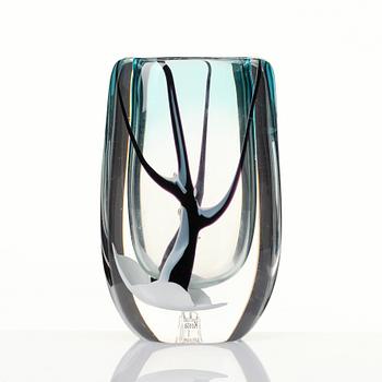 Vicke Lindstrand, a "Winter" glass vase, Kosta Glassworks, Sweden 1960s.