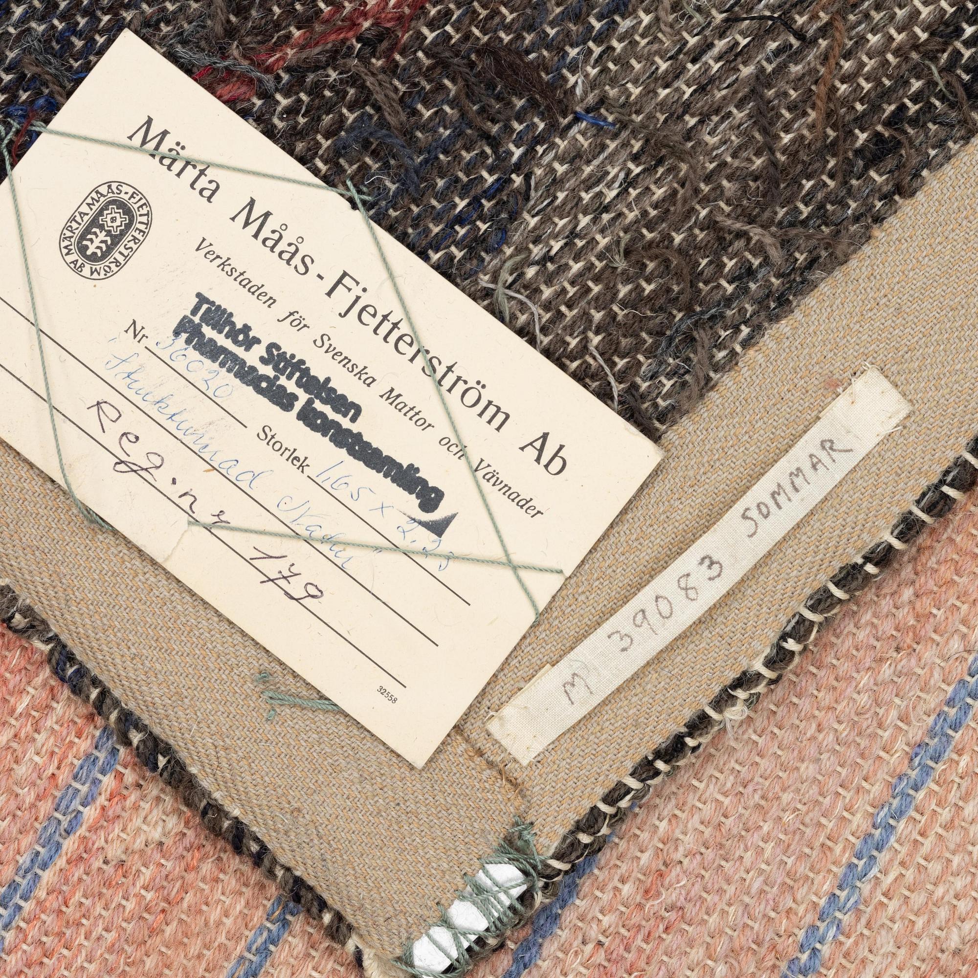 Susanne Henriques, a tapestry triptych, 'Strukturerad natur' c. 223 x 176 (one 165) cm, signed AB MMF SH.