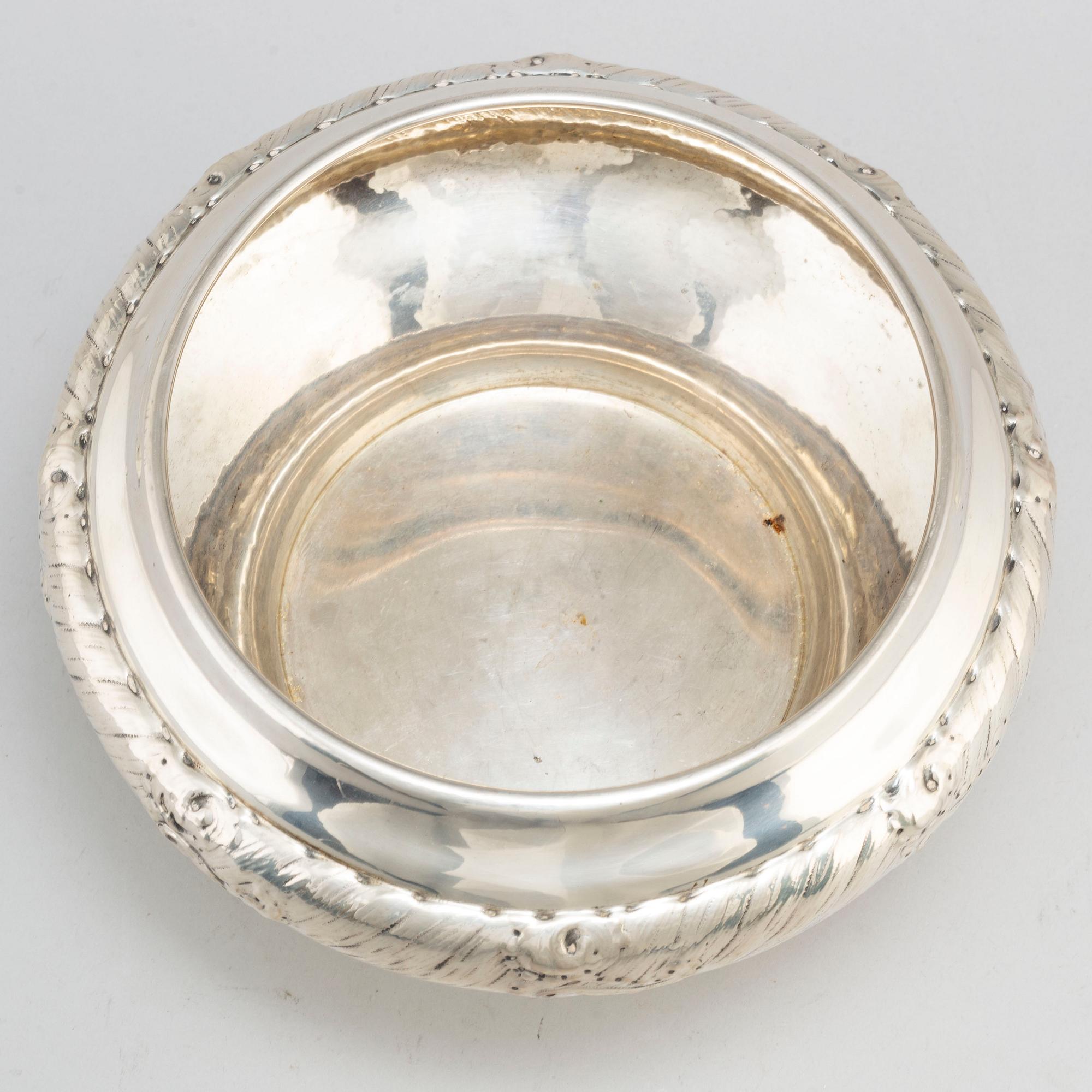 K. ANDERSON, jardiniär, silver, jugend,  Stockholm, 1917.