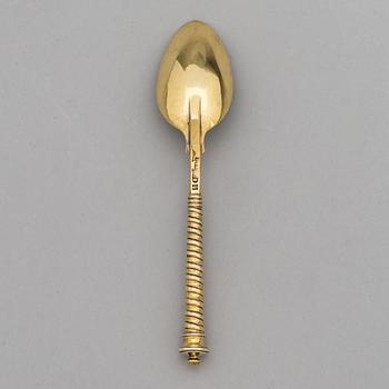 Ignati Sazikov, Serveringssked, förgyllt silver, S:t Petersburg 1860-tal.