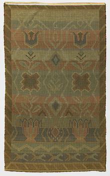 Toini Kallio, a rya rug, "Pirtinseinä", model for Neovuis, dated 1933. Ca. 213 x 128 cm.