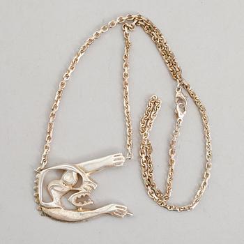 HALSBAND, silver, Carlsen, begränsad upplaga 78/999, 1900-talets andra hälft. Vikt 85 g.