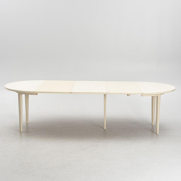 Carl Malmsten, six 'Juni' chairs and a dining table, second half of the 20th Century.