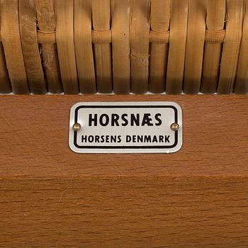 S A ANDERSEN, ERIK ANDERSEN & PALLE PEDERSEN, a teak and rattan easy chair from Horsnaes, Horsens, Denmark, 1960's.