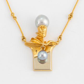 LAPPONIA, 18K gold and cultured pearl necklace. 1979.