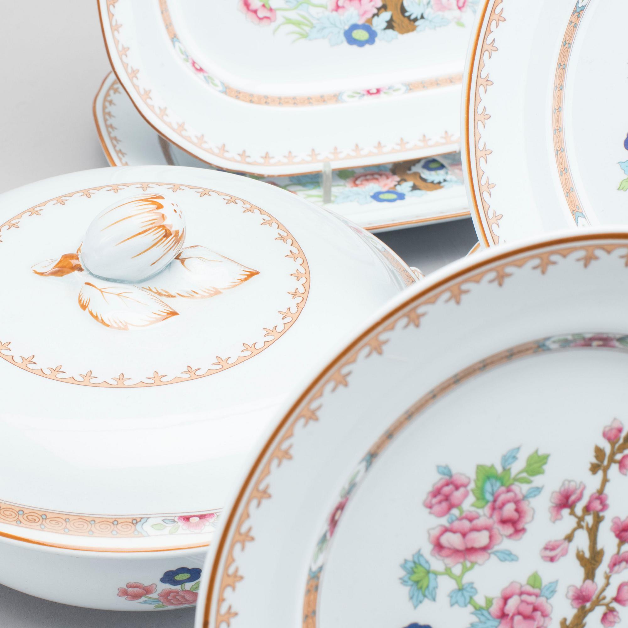 SERVIS 11 dlr "Lotus" Rörstrand porslin 1900-talets senare del.