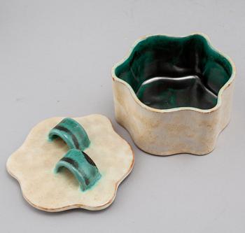 Three vases and on Upsala Ekeby, mid 20th century.